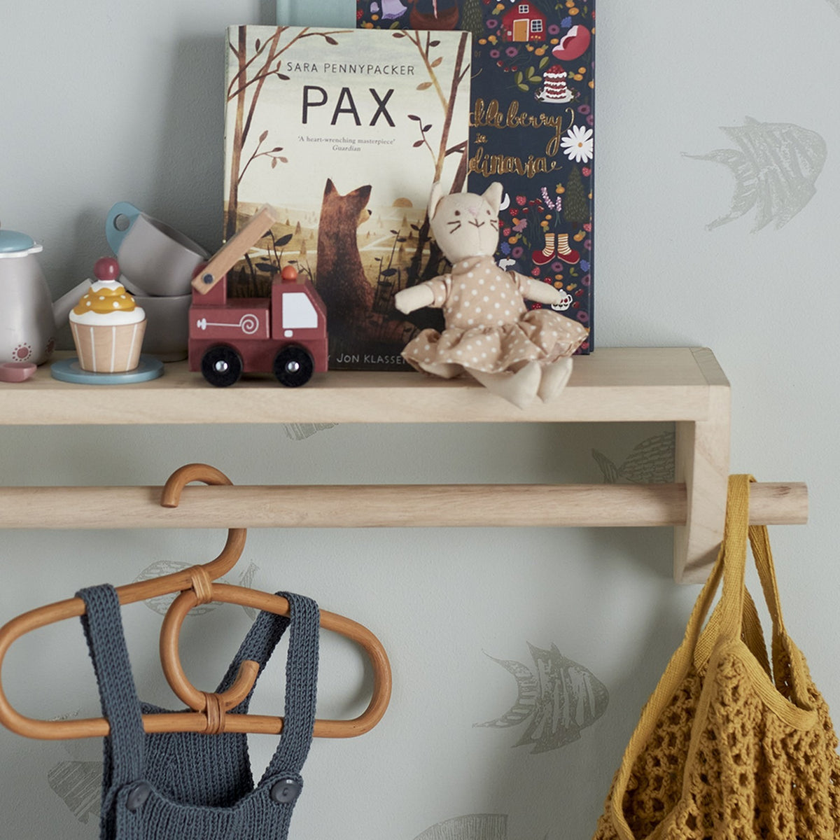 Mingus Wooden Wall Shelf - Natural