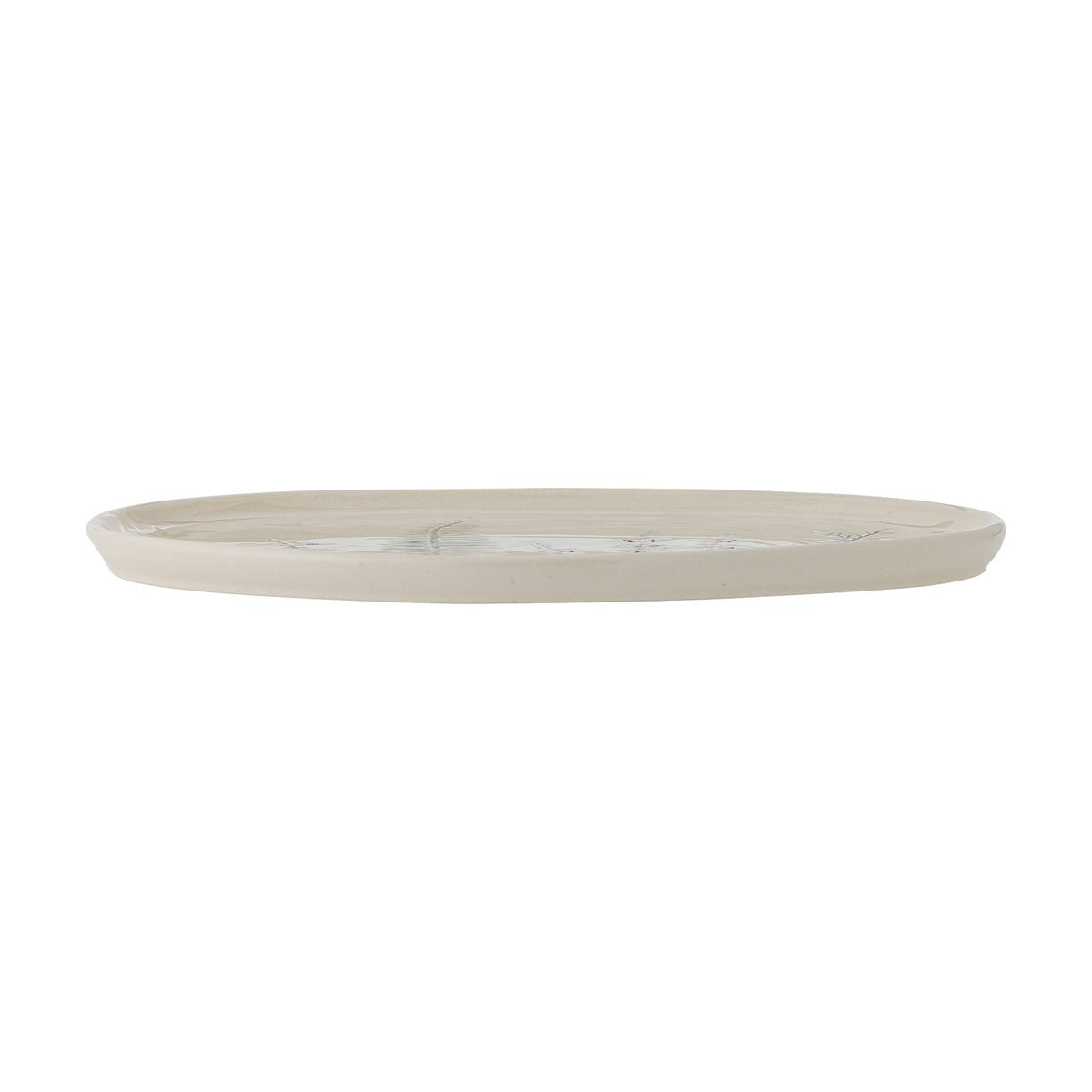Bea Crackle Stoneware Platter 34.5x26cm - Cream