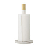 Emira Marble Kitchen Roll Holder - White