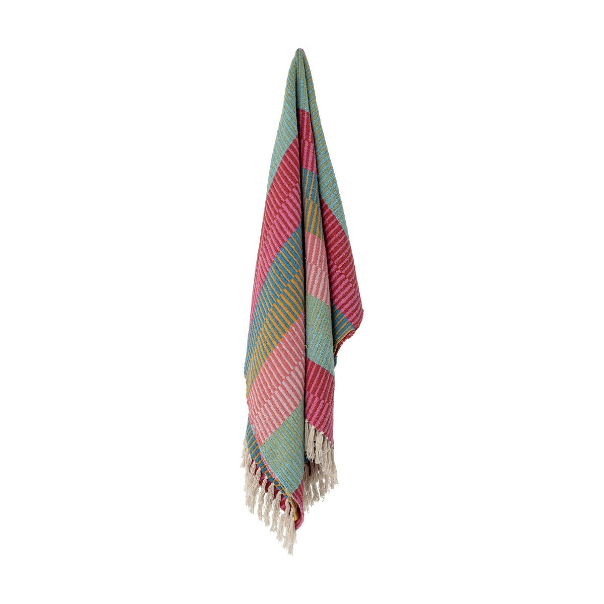 Isnel Pink Striped Throw - Multi