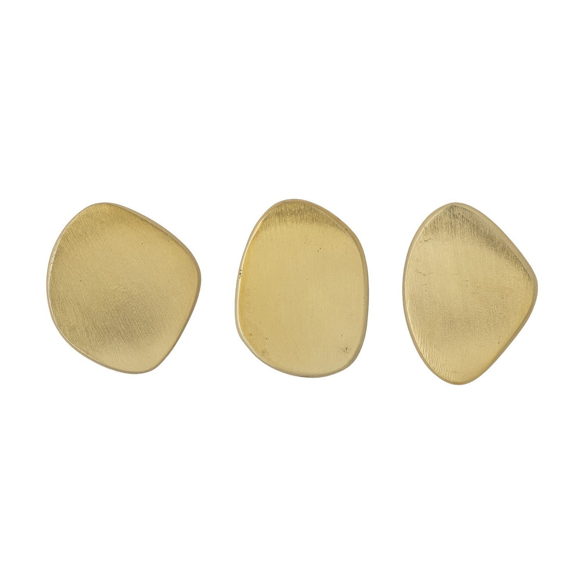 Ferri Aluminium Wall Hooks Set of 3 - Brass