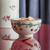 Yule Snowflake Stoneware Christmas Bowls 14cm Set of 2 - Multi