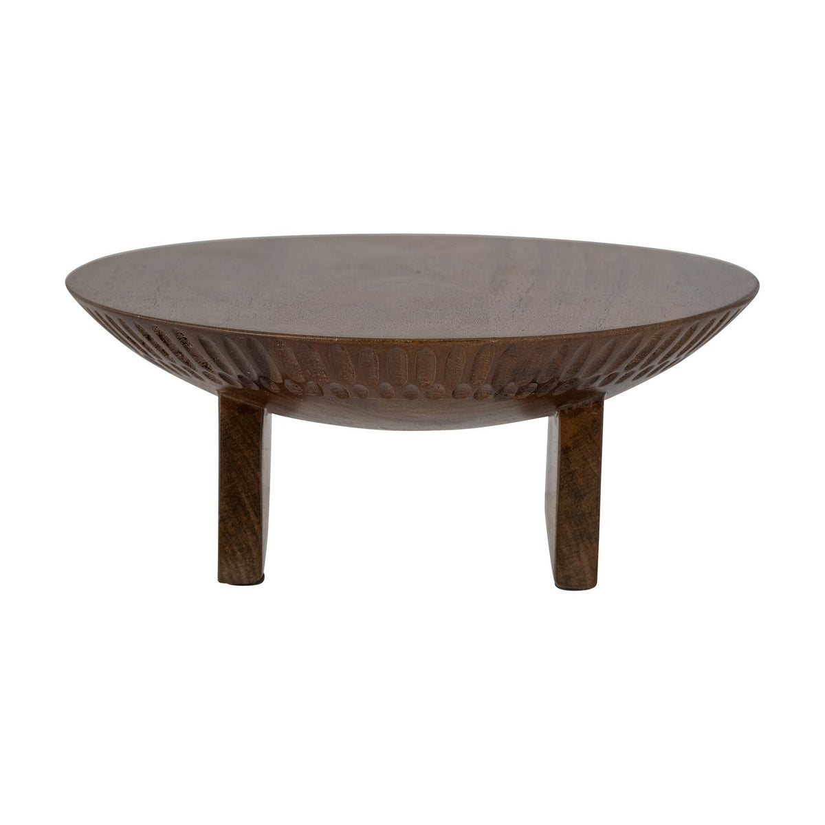 Miho Round Wooden Cake Stand - Brown