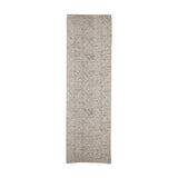 Saxo Cotton Rug runner in natural tone, 245x75cm, woven with a fine geometric diamond pattern and nubbly textured surface, shown on a plain white background.