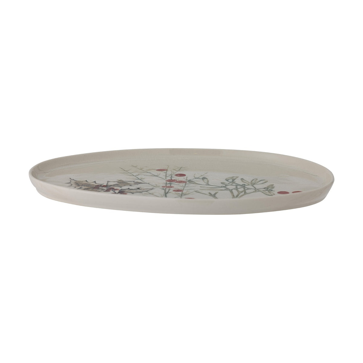 Hollie Stoneware Christmas Platter - Cream