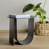 Cher Round Iron Side Table - Black