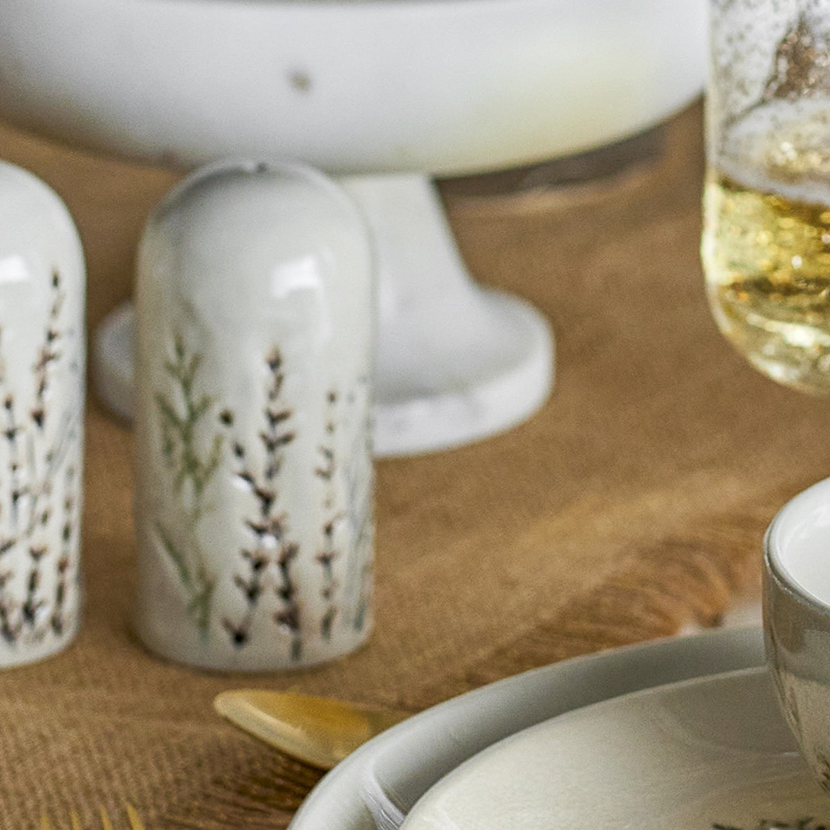 Bea Stoneware Salt & Pepper Shakers Set of 3 - Cream