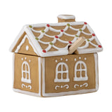 Ginnie House Ceramic Christmas Jar with Lid & Spoon 349ml - Brown