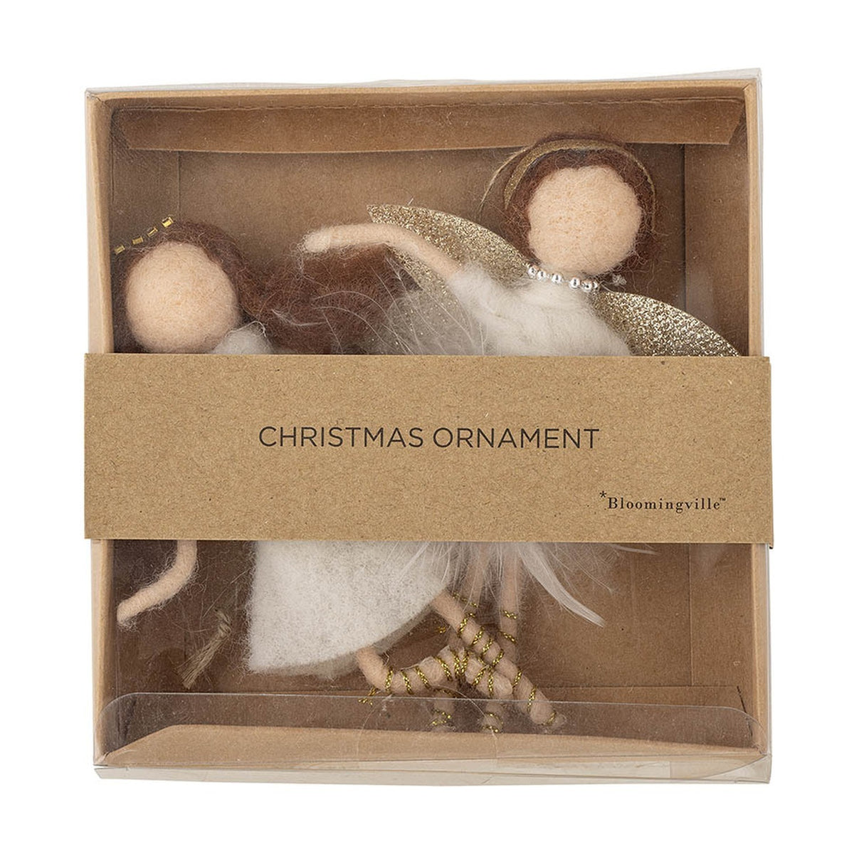 Liuka Wool Christmas Tree Decorations Set of 2 - White