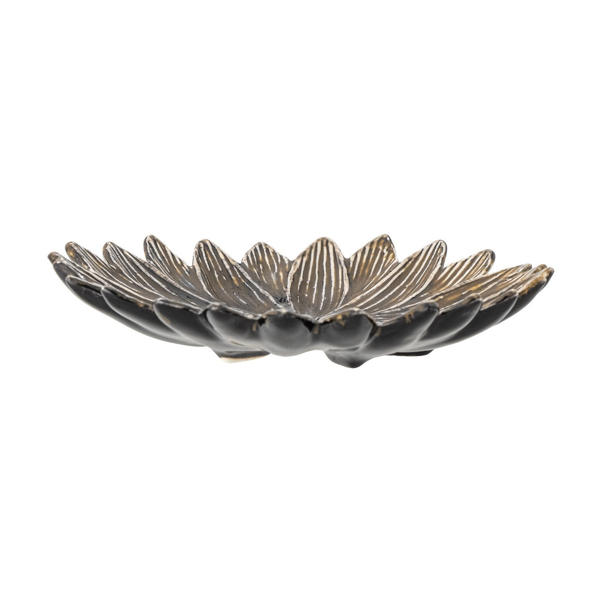 Manje Flower Stoneware Bowl 17.5cm - Brown