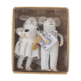 Peo Wool Christmas Tree Decorations Set of 2 - White