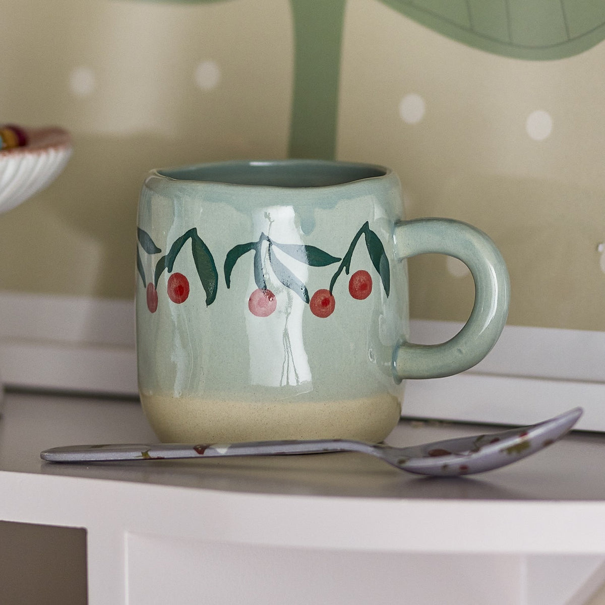 Millie Stoneware Cup 110ml - Green