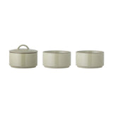 Ebba Stoneware Storage Jar with Lid 940ml - Green