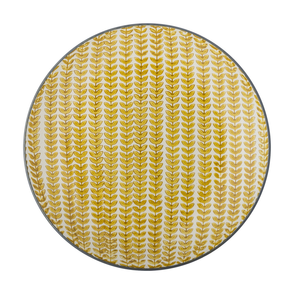 Maple Leaf Stoneware Dinner Plate - Yellow