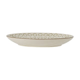 Maple Geometric Stoneware Dinner Plate - Cream