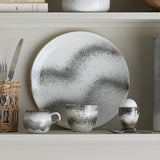 Paula Wavy Stoneware Dinner Plate - White