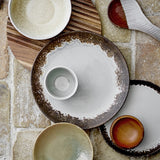 Paula Crackle Stoneware Dinner Plate - Grey