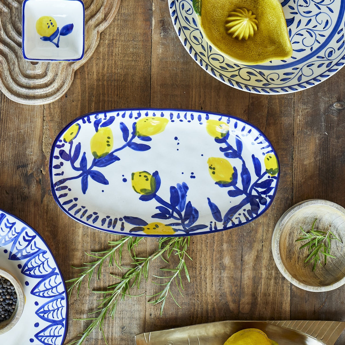 Maxima Stoneware Platter - Blue