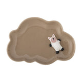 Dolly Cloud Stoneware Plate - Brown