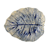 Rowan Leaf Stoneware Platter - Blue