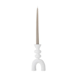 Syra Resin Candle Holder 21cm - White