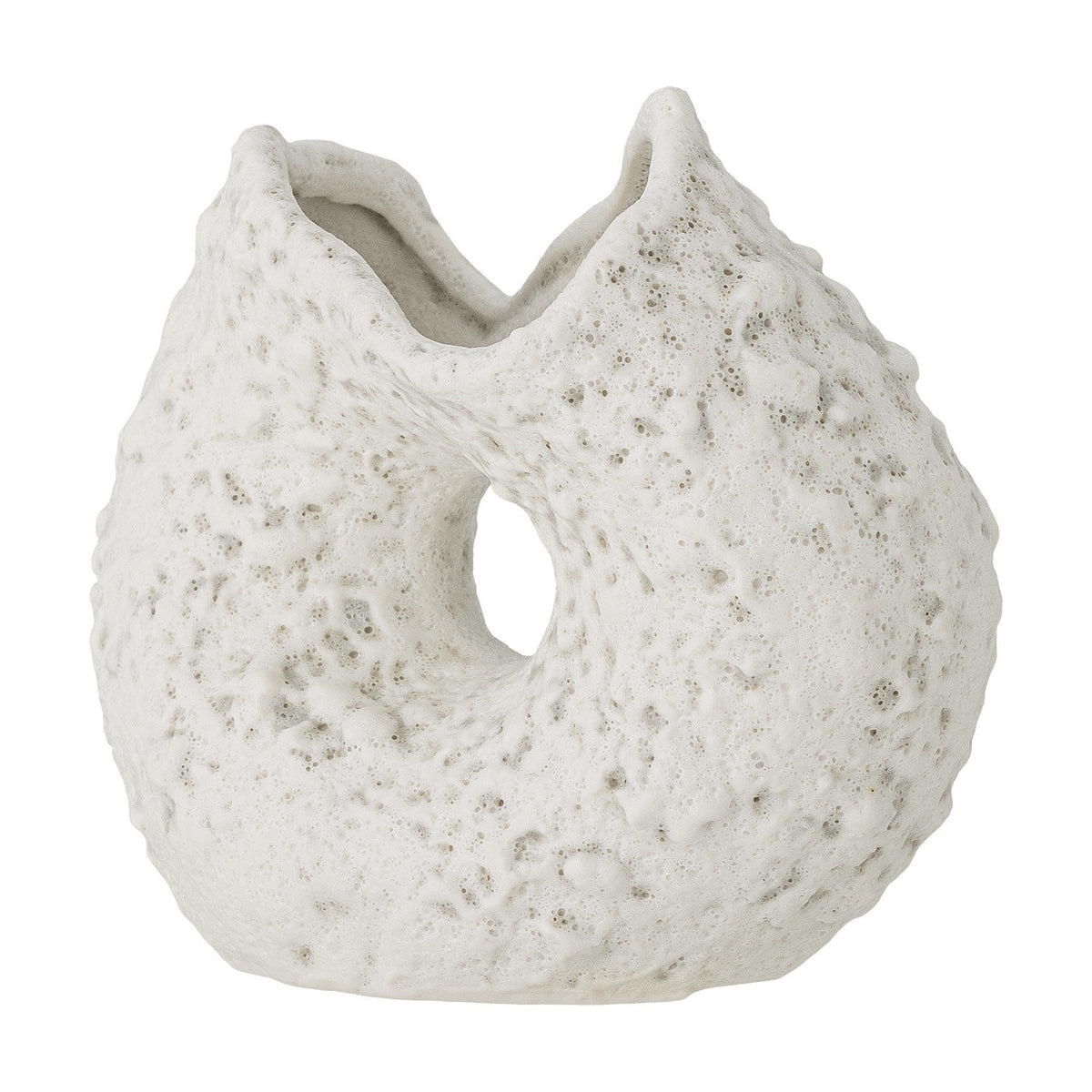 Fianna Stoneware Vase 12cm - White