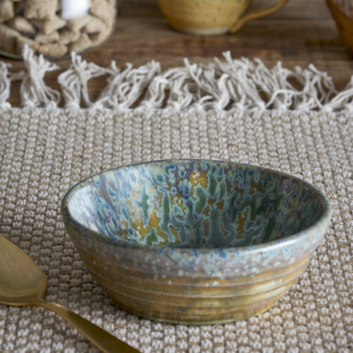 Milani Stoneware Bowl 14.5cm - Green
