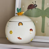 Agnes Stoneware Storage Jar with Lid 590ml - Cream
