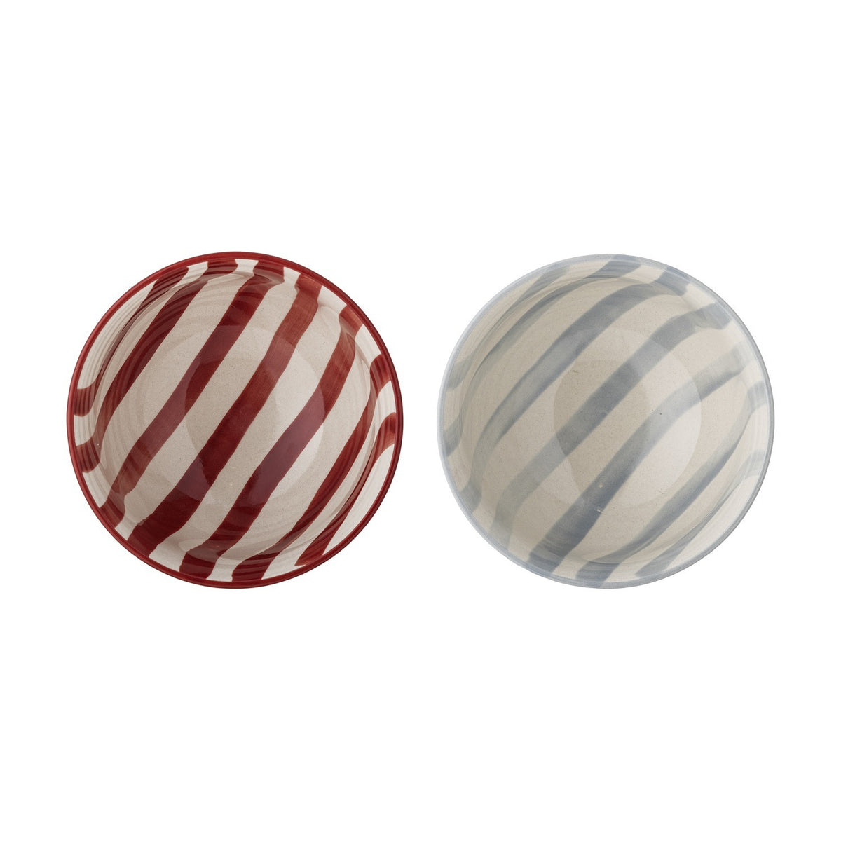 Darby Striped Stoneware Bowls 13.5cm Set of 2 - Multi