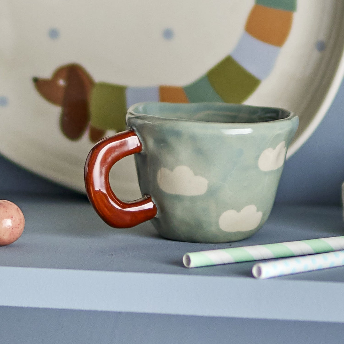 Nini Stoneware Cup 110ml - Blue