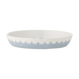 Lively Striped Stoneware Platter - Blue