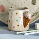 Creamy Dotted Stoneware Cup 255ml - Cream