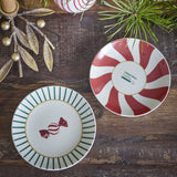 Yule Stoneware Christmas Plates Set of 2 - Multi
