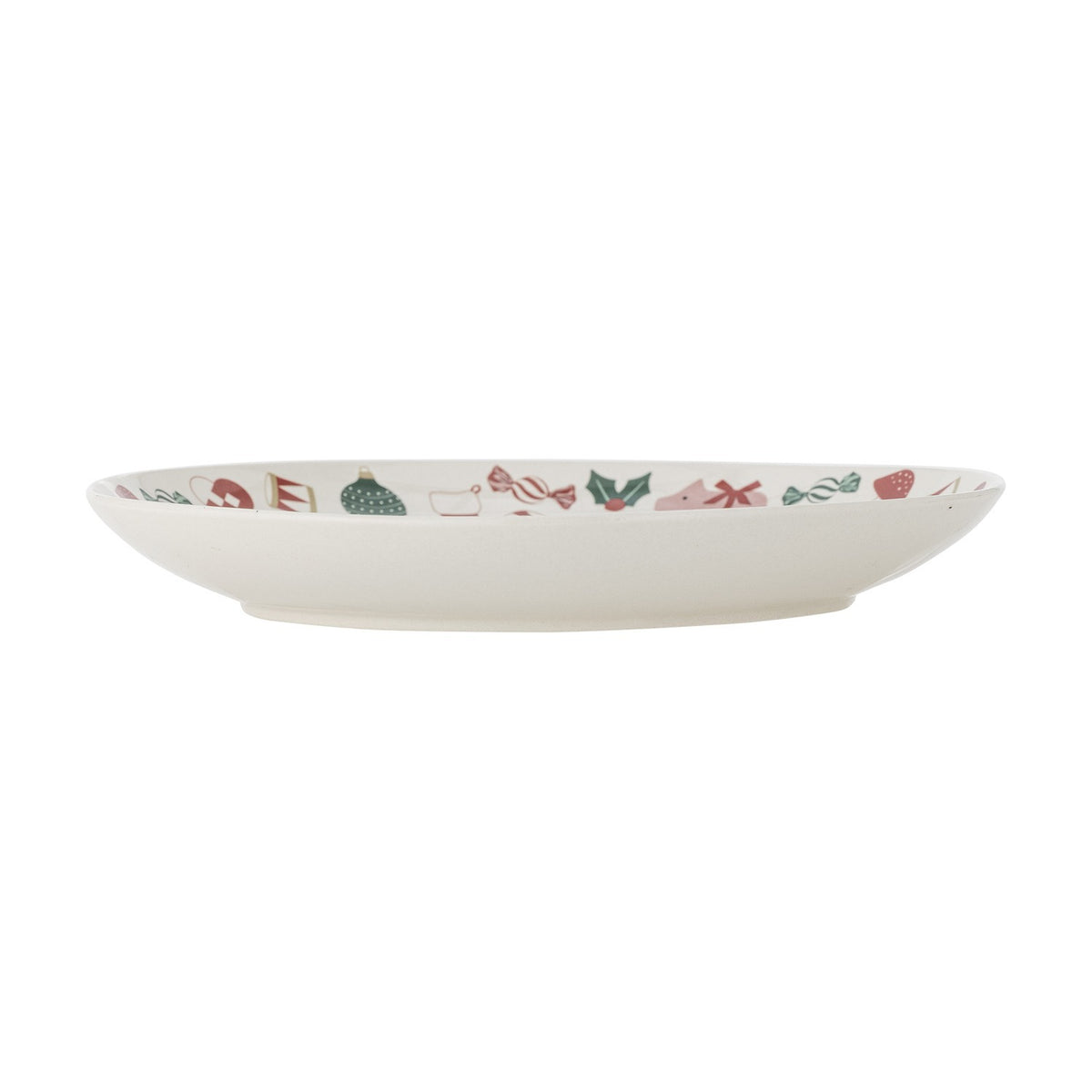 Yule Stoneware Christmas Platter - Cream