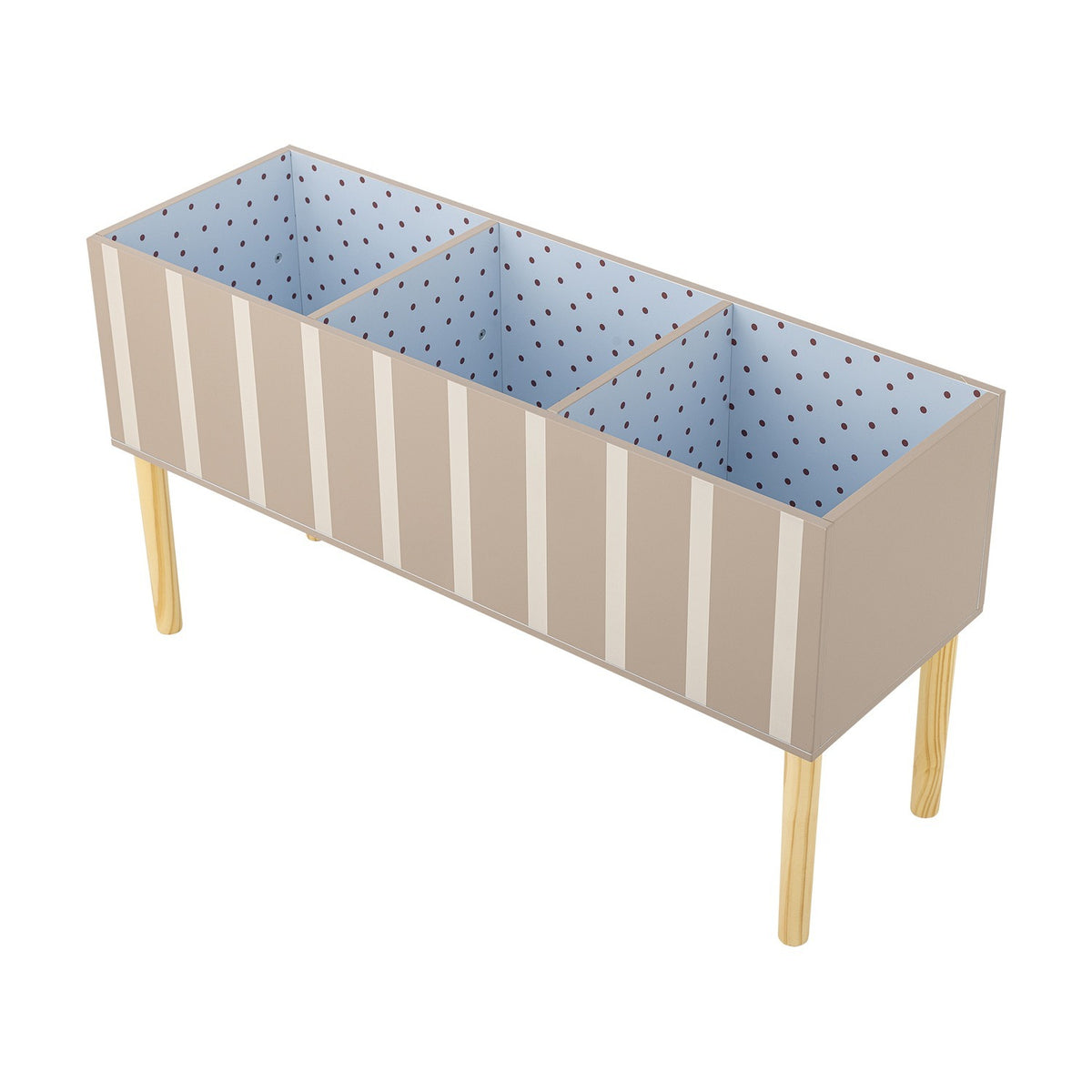 Salam Striped Kids Bookshelf - Brown
