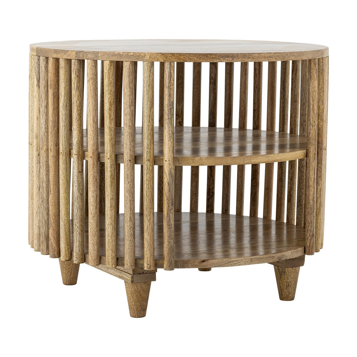 Sali Round Wooden Coffee Table - Brown