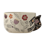Vivielle Cream Floral Stoneware Bowls 13cm Set of 4 - Multi