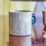 Phoenix Striped Stoneware Mugs 250ml Set of 2 - Multi