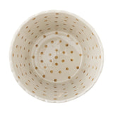 Chip Striped Stoneware Bowl 17.5cm - Cream