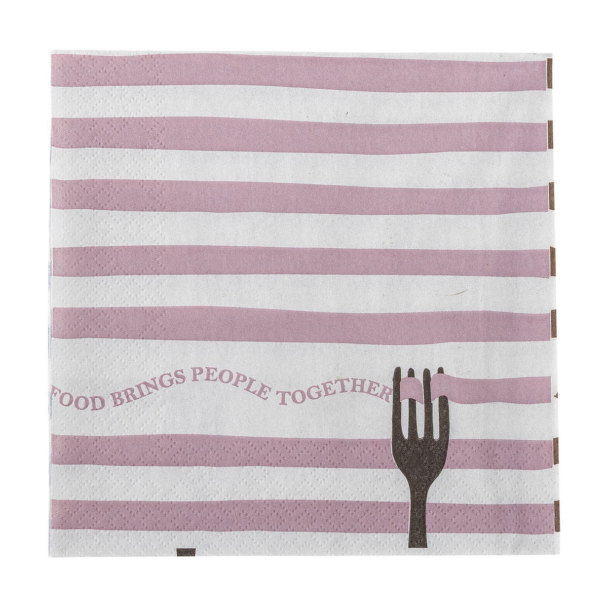 Begonia Striped Paper Napkins Pack of 20 - Multi