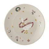 Mary Stoneware Christmas Plates Set of 4 - Cream