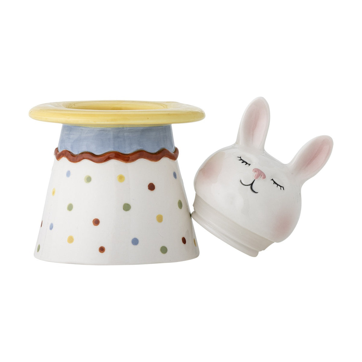Villja Rabbit Stoneware Storage Jar with Lid 490ml - Multi