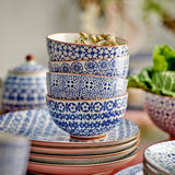 Karine Floral Stoneware Bowls 13.5cm Set of 4 - Blue