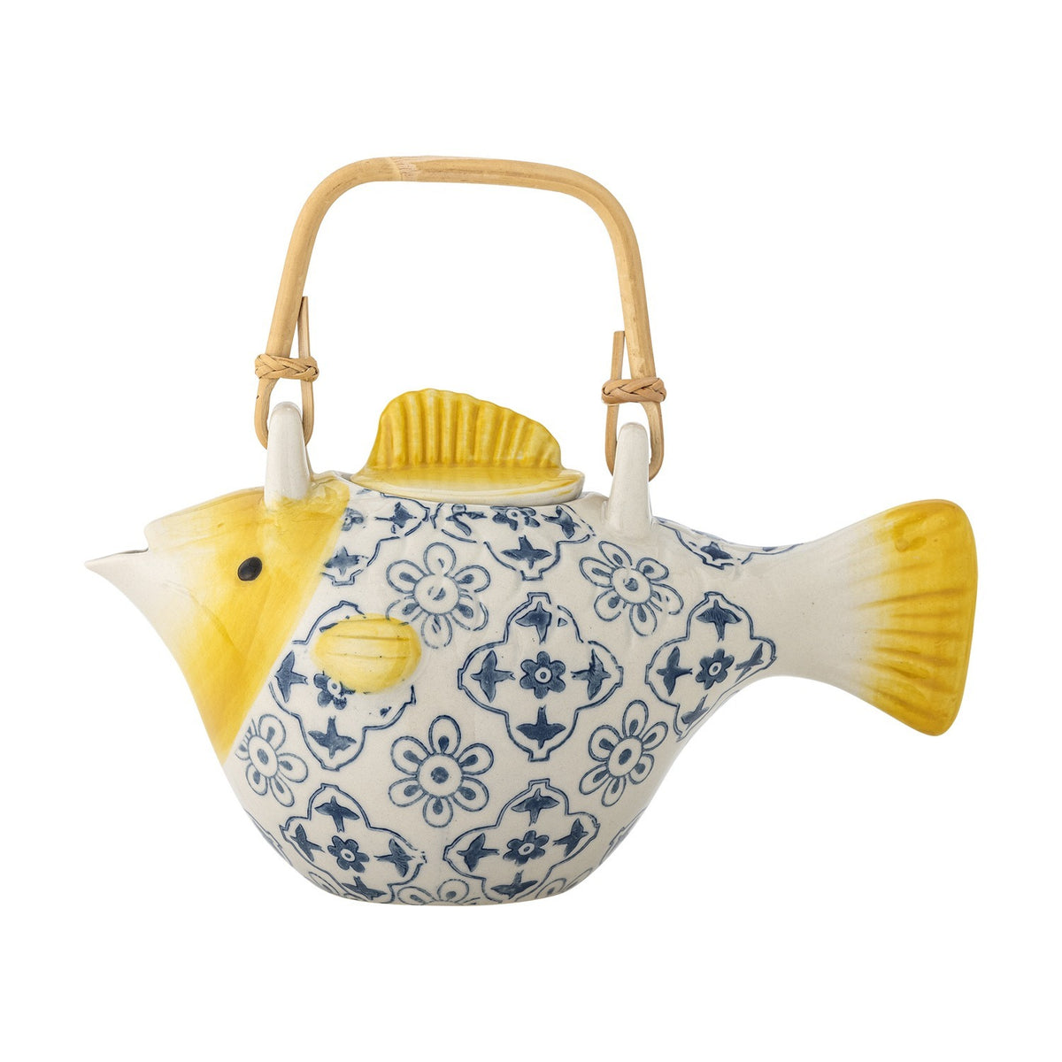 Wrenna Fish Stoneware Teapot with Strainer 800ml - Multi
