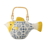 Wrenna Fish Stoneware Teapot with Strainer 800ml - Multi