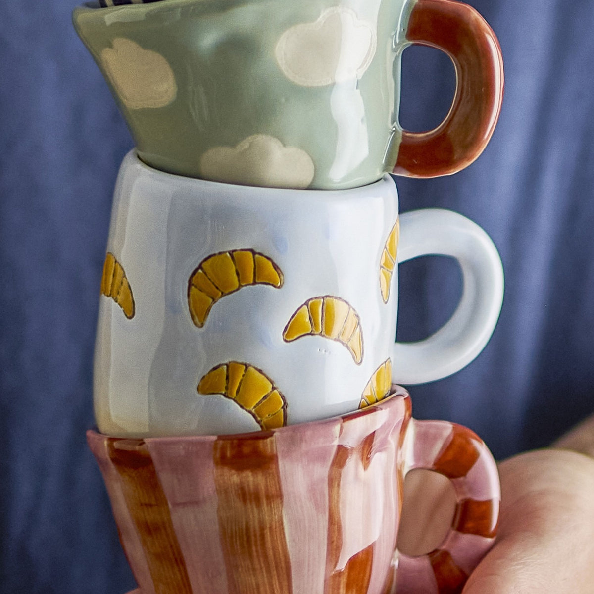 Millie Stoneware Cup 110ml - Blue