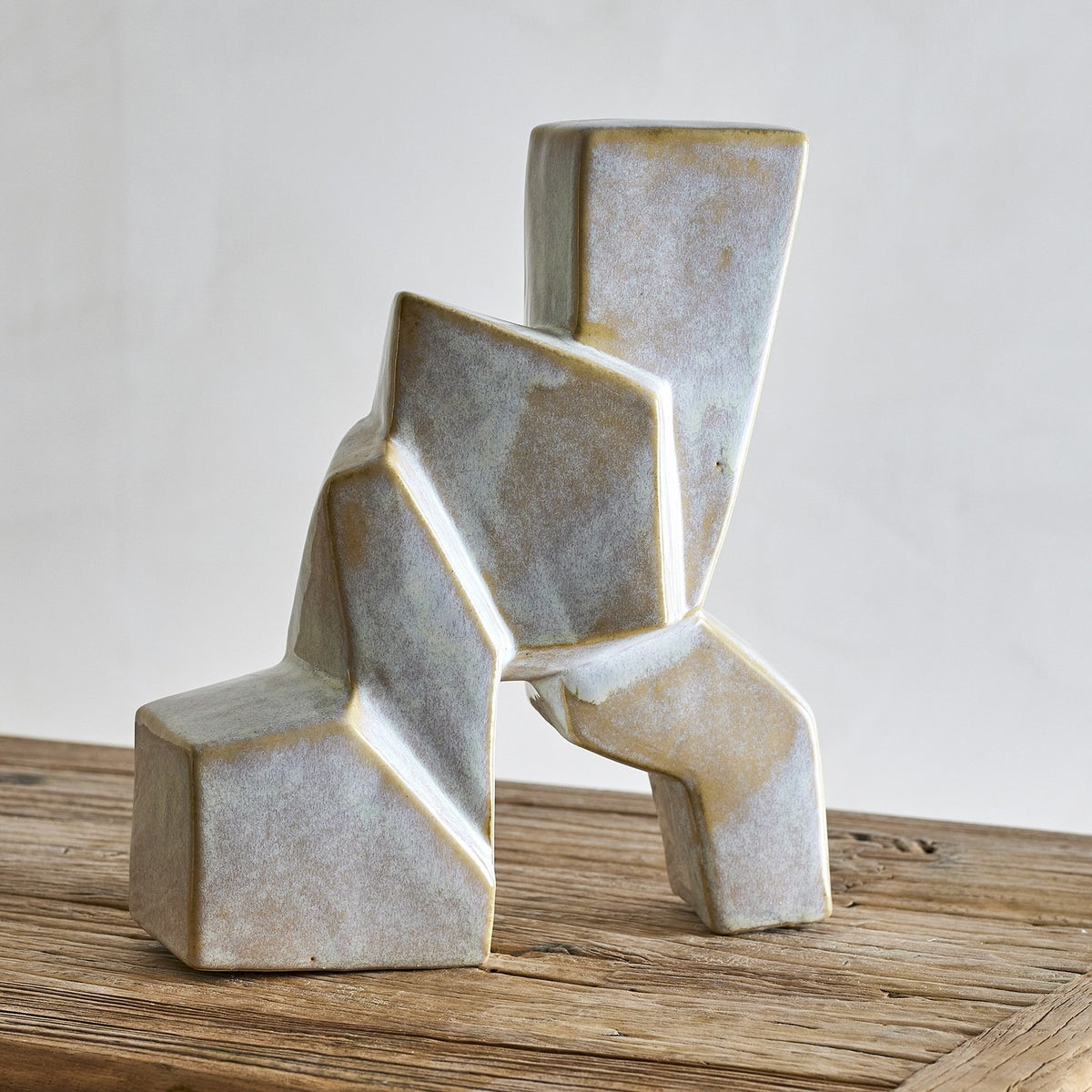 Cokolia Geometric Stoneware Ornament - Cream