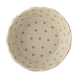 Chip Striped Stoneware Bowl 17cm - Red