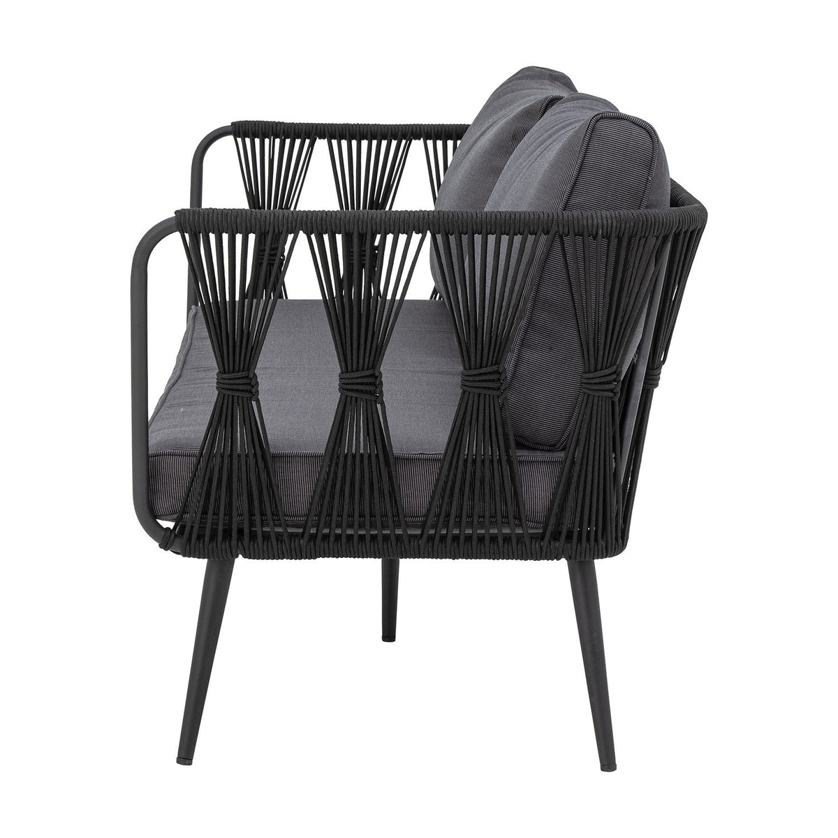 Pavone Fire-resistant Iron Garden Sofa - Black