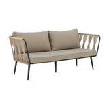 Pavone Fire-resistant Iron Garden Sofa - Beige